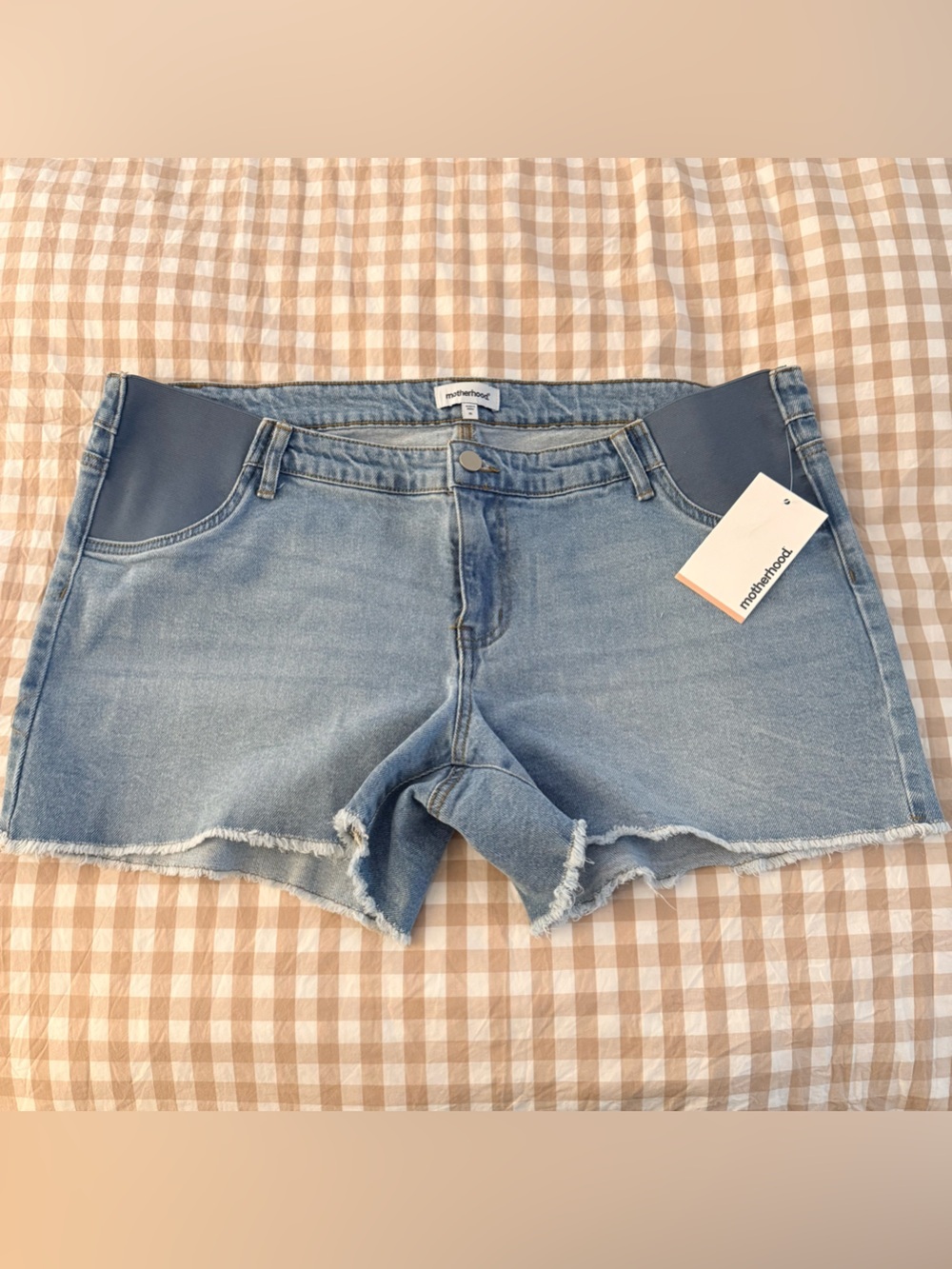 Motherhood Maternity Light Wash Denim Maternity Shorts